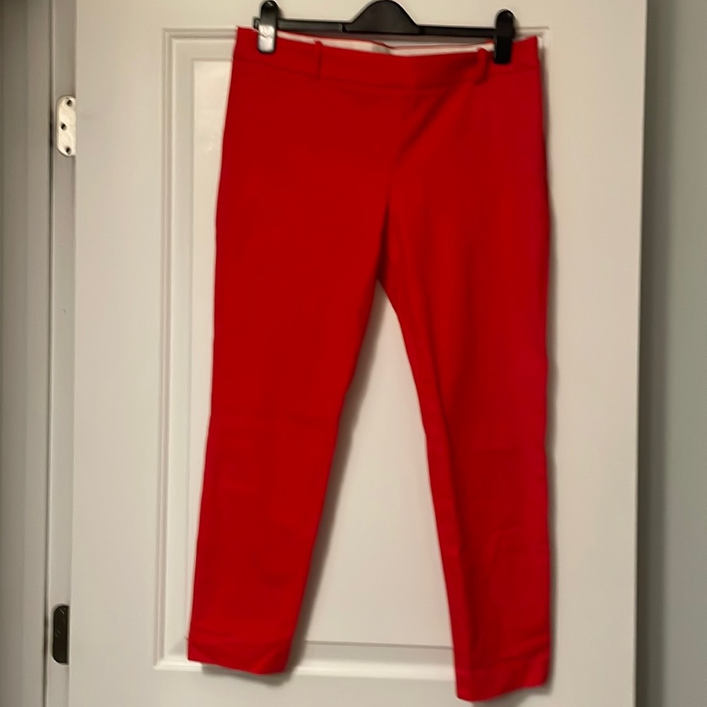 J Crew ankle length red pants size 12